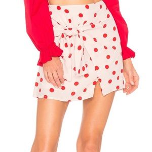 NWOT Lovers + Friends Polkadot Skirt